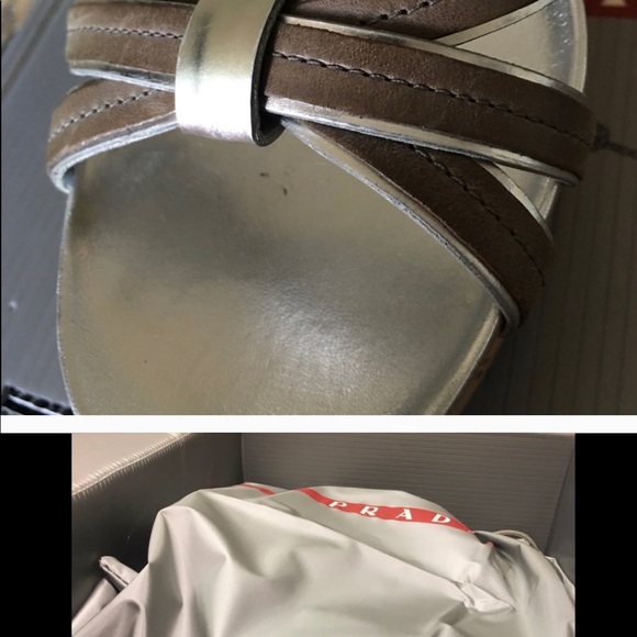 Prada wedge sandals 7.5 - Picture 5 of 6